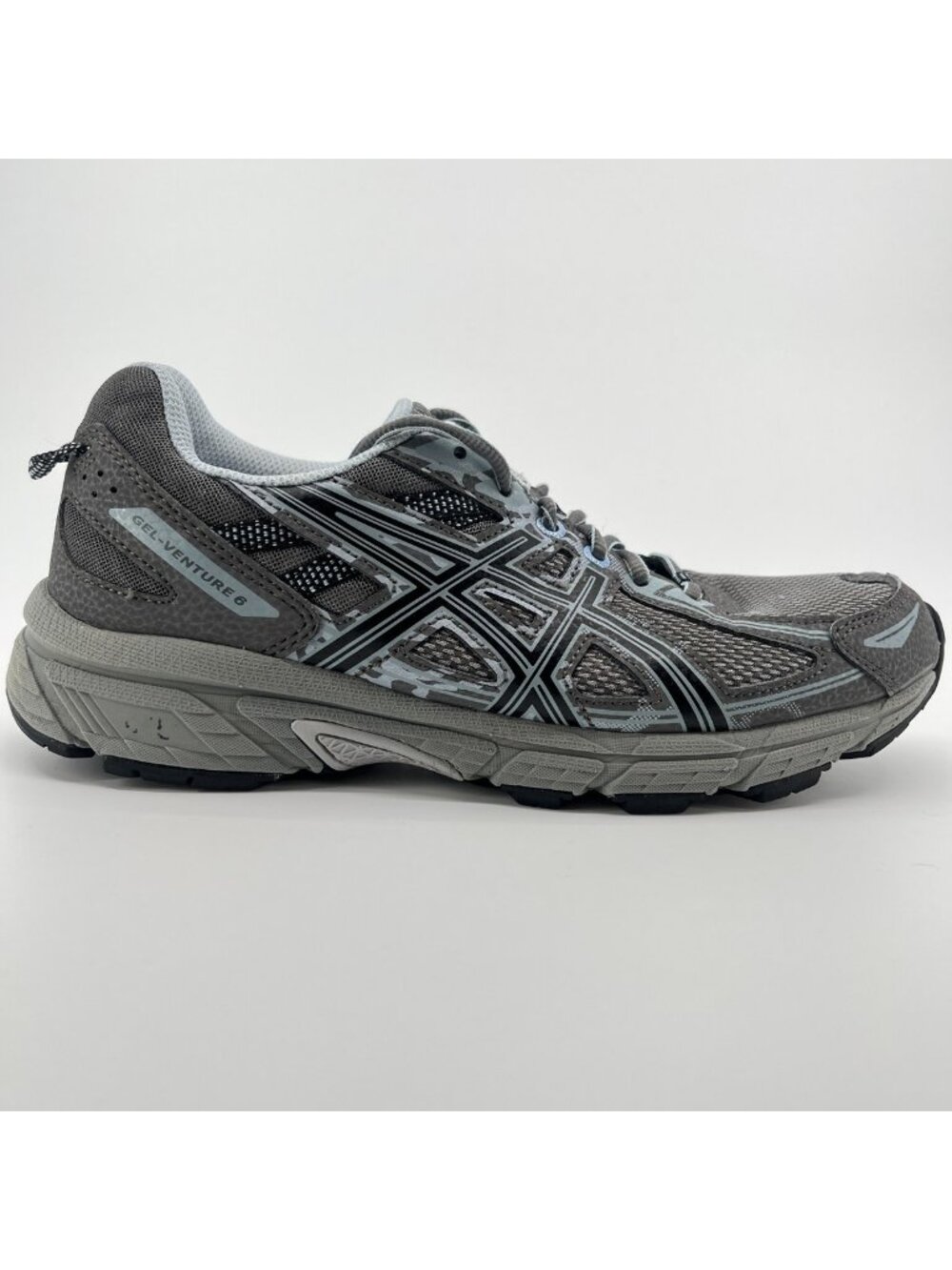 Asics Gel Venture 6 Womens Size 9 Gray Blue Athletic Running Shoes Sneakers